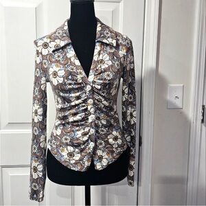 Maeve floral long sleeve top size XS Fairycore Cottagecore